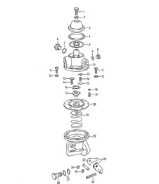 Single parts for Fuel pump (Model: 1600, 1600 S, 1600 S90) 356B 1960-1965