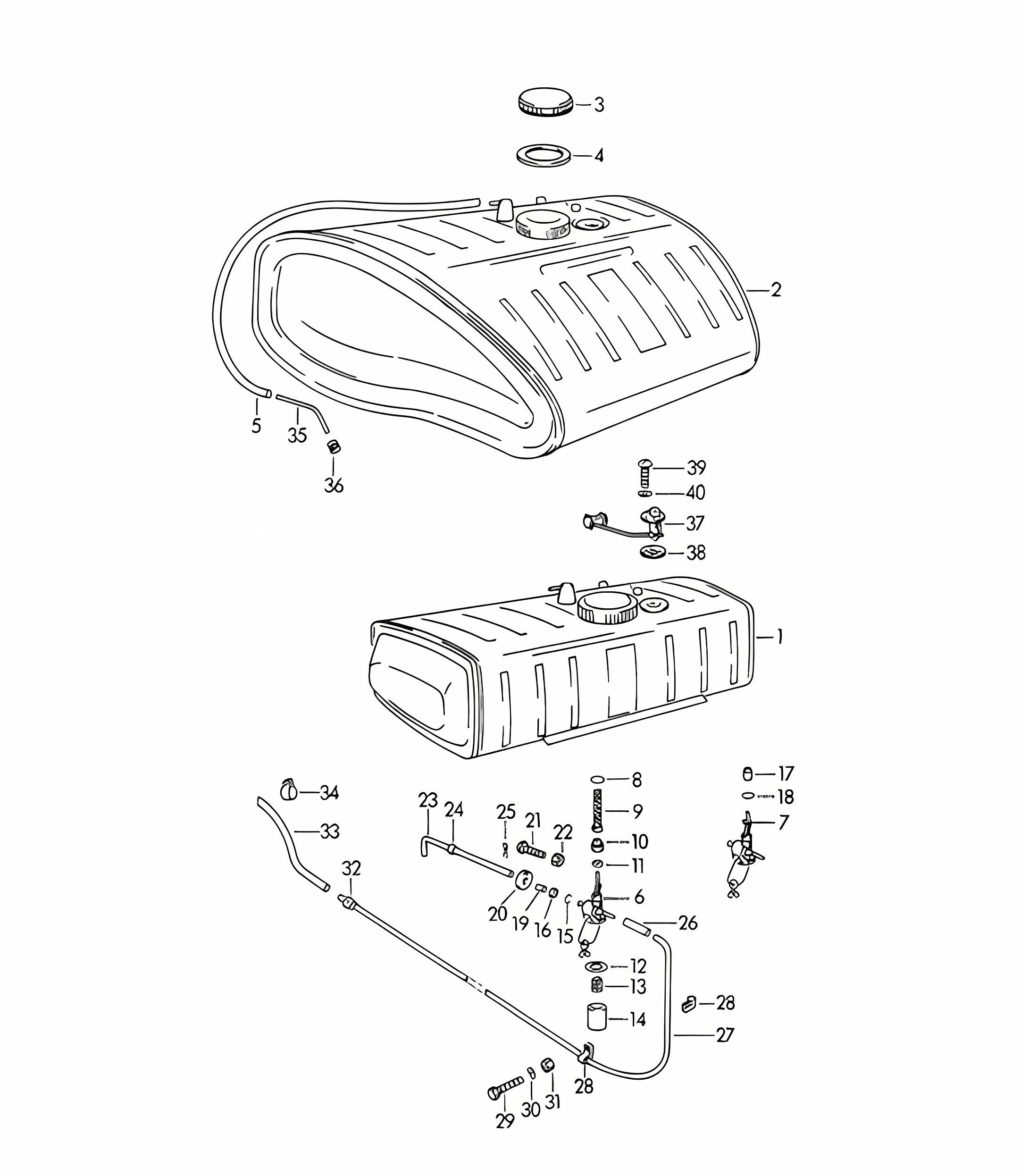 Fuel tank  356 B-T5  1960-1965