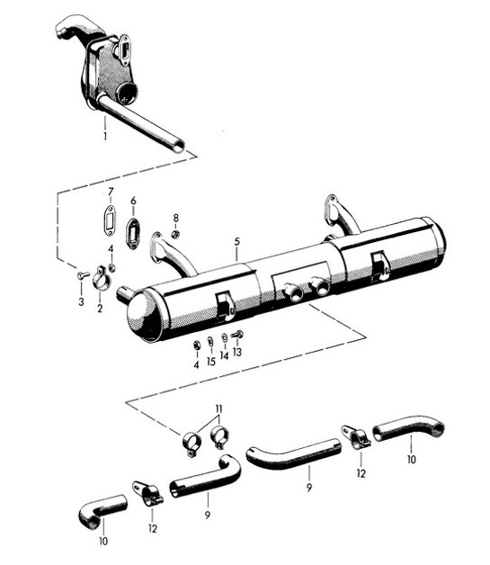 Diagram 202-000 Porsche 996 GT3 MKI 1999-02 Fuel System, Exhaust System