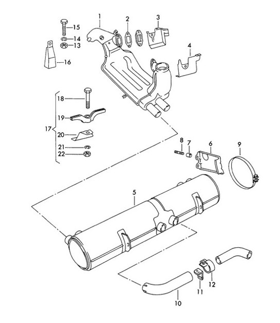 Diagram 202-002 Porsche Macan (95B) MK1 (2014-2018) Fuel System, Exhaust System