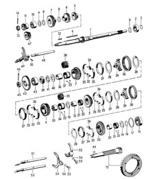 Speed / Transmission / Gears and shafts  356B / 356C 1960-1965