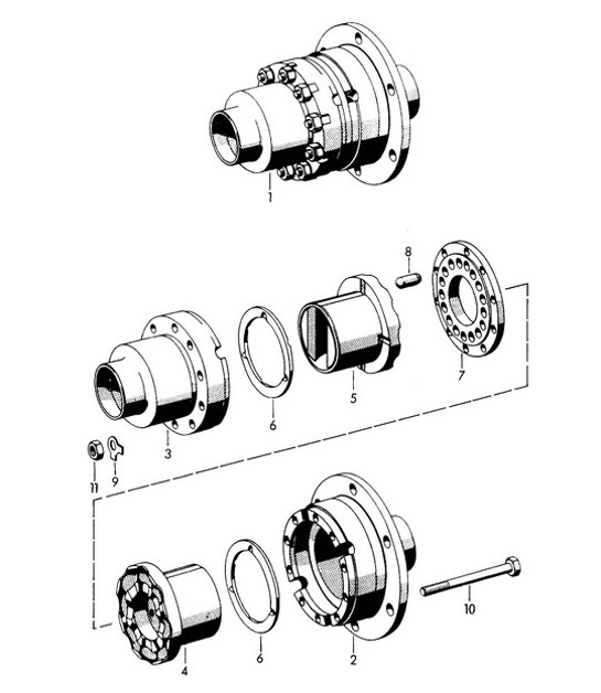 Diagram 305-005 Porsche 356 (1950-1965) Transmission