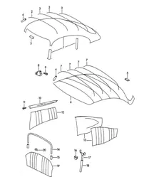 Linings / Interior equipment (Model: COUPE -REUTTER- COUPE -KARMANN-)   356B /  356C  1960-65