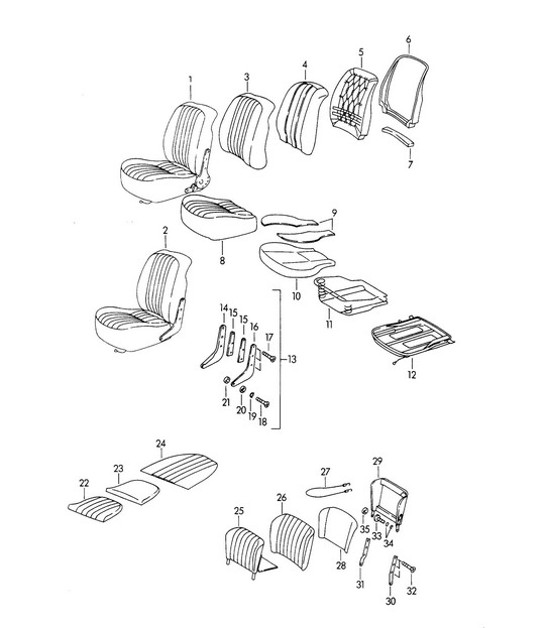 Diagram 808-000 Porsche 911 & 912 (1965-1989) Body