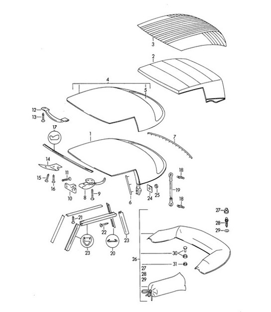 Diagram 811-020 Porsche Macan (95B) MK1 (2014-2018) Body