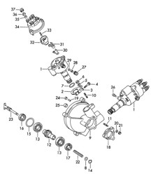 Distributor / Driving mechanism (Model: CARRERA) 356B / 356C 1960-65