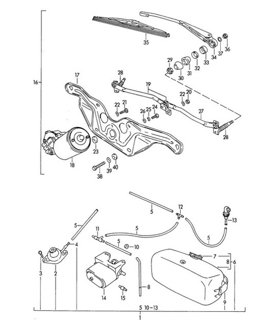 Diagram 904-005 Porsche Macan (95B) MK1 (2014-2018) Electrical equipment