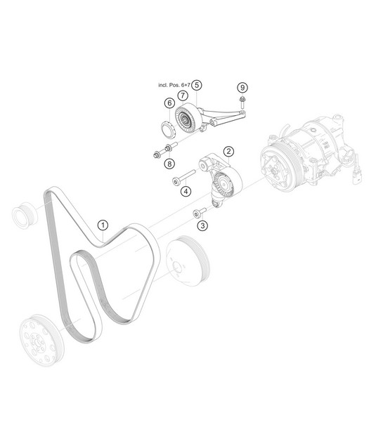 Belt drive 718 Cayman GT4 RS Clubsport 2020-2024