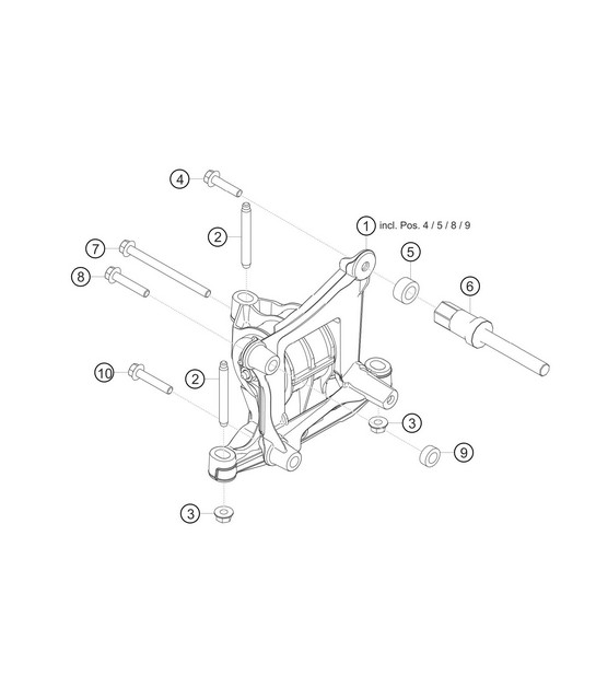 Engine bracket 718 Cayman GT4 RS Clubsport 2020-2024