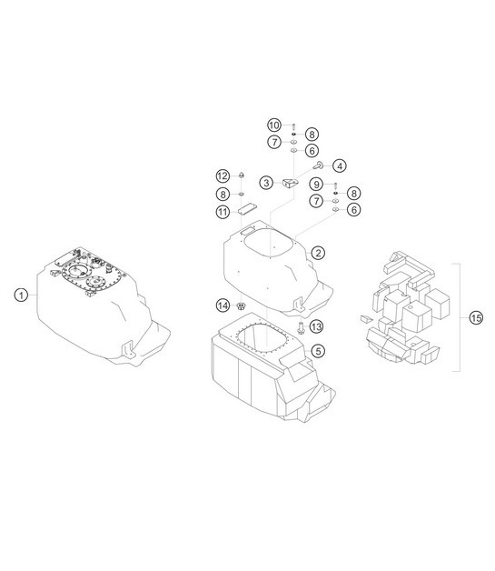 Diagram 2.2-01 Porsche Macan (95B) MK1 (2014-2018) Fuel System, Exhaust System