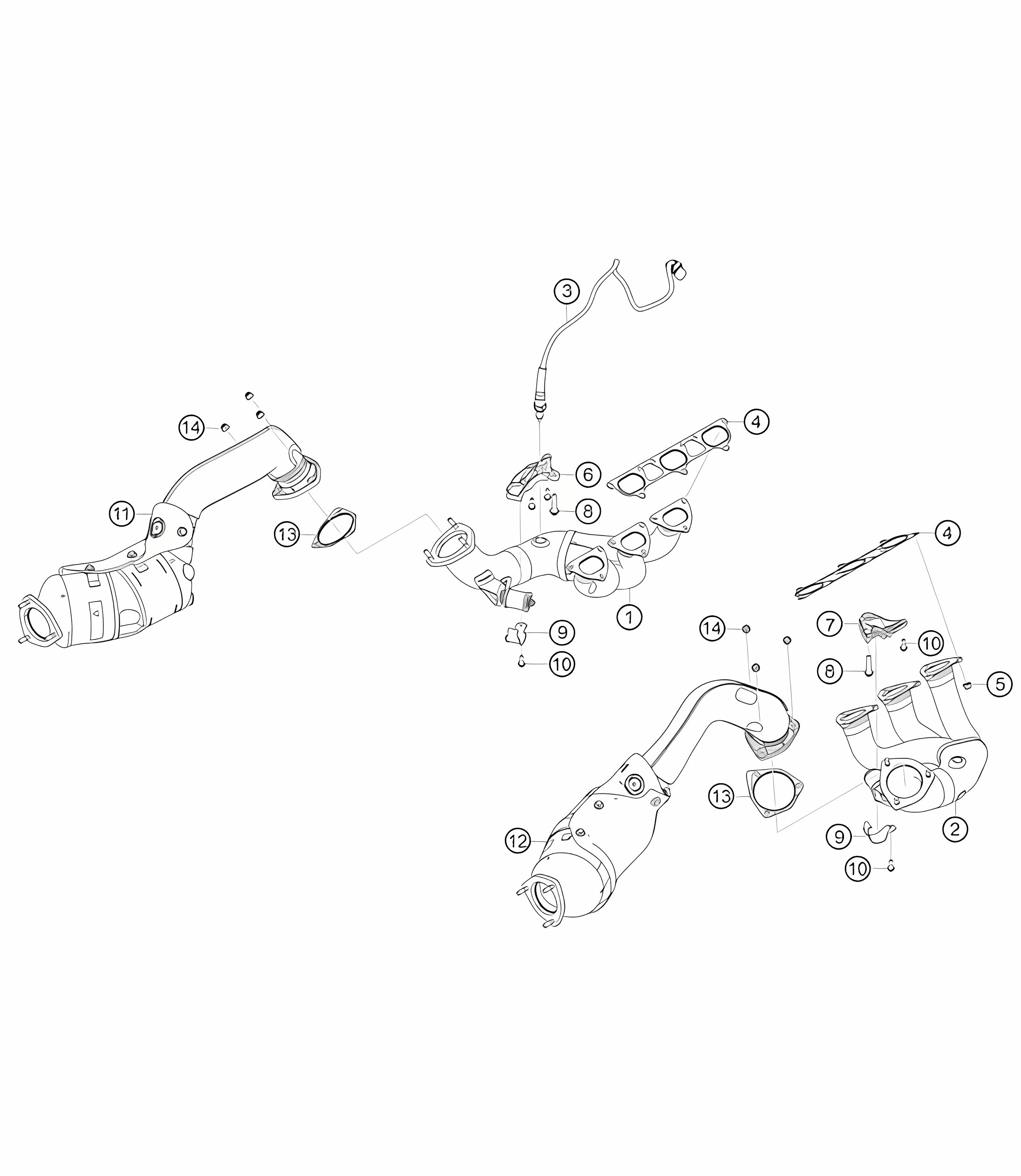 Exhaust manifolds 718 Cayman GT4 RS Clubsport 2020-2024