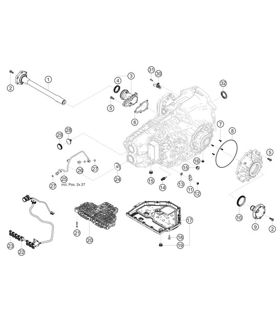 Gearbox individual parts 718 Cayman GT4 RS Clubsport 2020-2024
