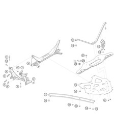 Rear axle side-carrier 718 Cayman GT4 RS Clubsport 2020-2024