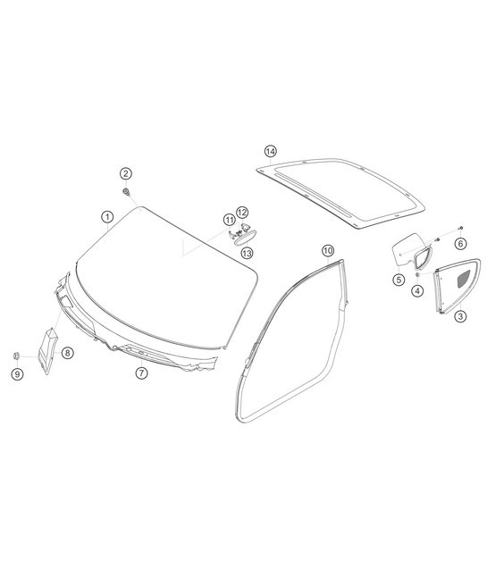 Diagram 8.8-23 Porsche 997 (911) MK1 2005-2008 Body