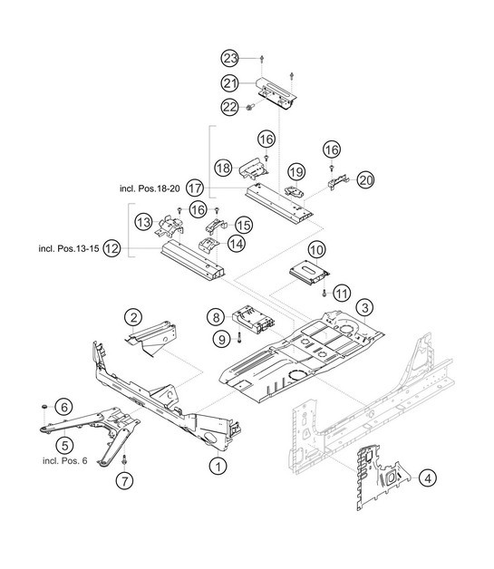 Diagram 8.8-03 Porsche 356 (1950-1965) Body