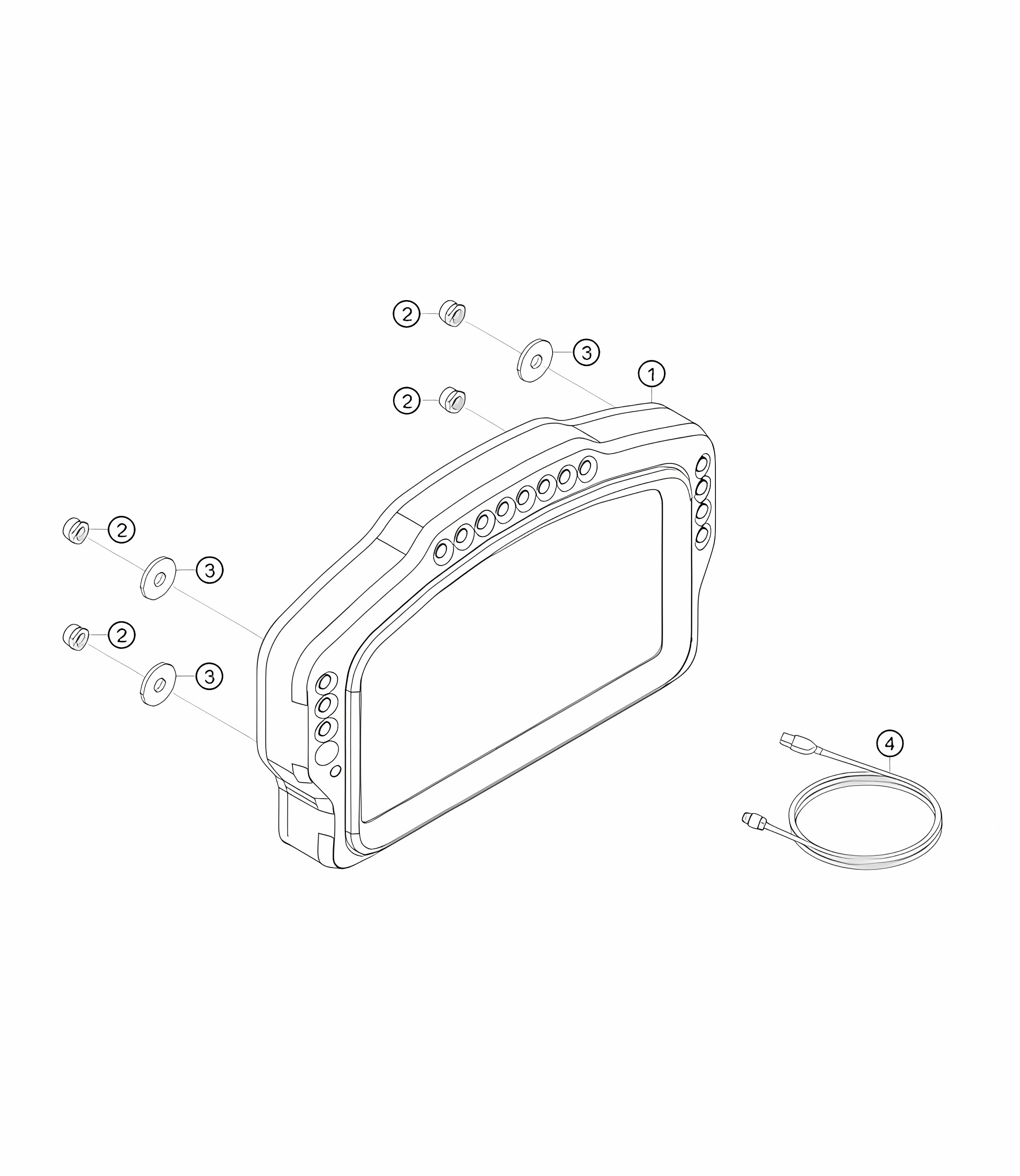 Display system 718 Cayman GT4 RS Clubsport 2020-2024