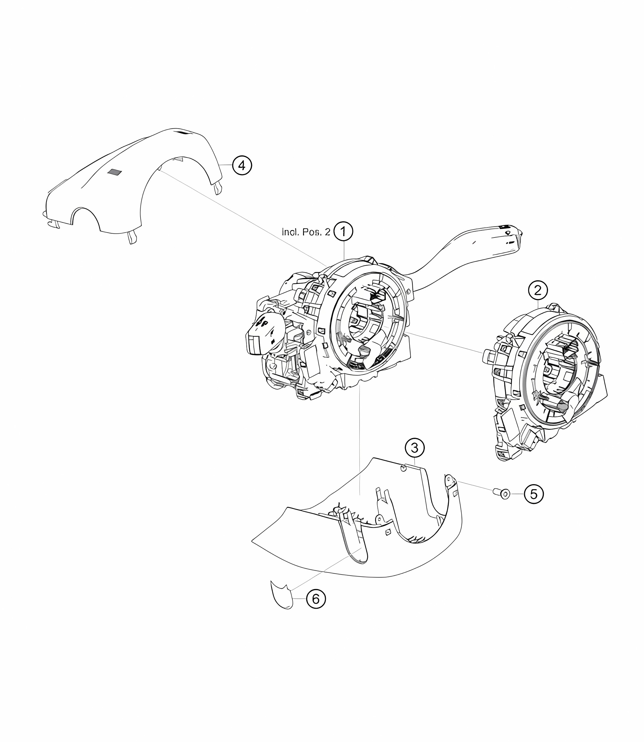Steering column switch 718 Cayman GT4 RS Clubsport 2020-2024