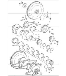 crankshaft and connecting rods 911 1965-69