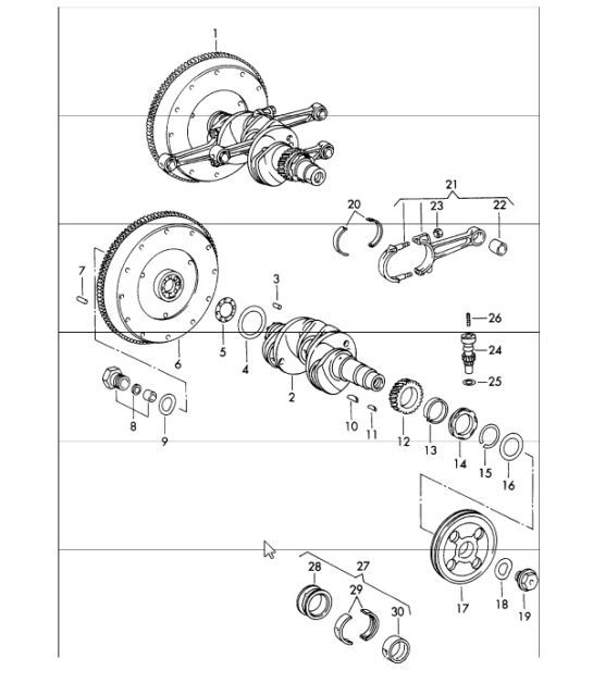 Diagram 102-05 Porsche Cayman 718C (982C) 2017>> Engine