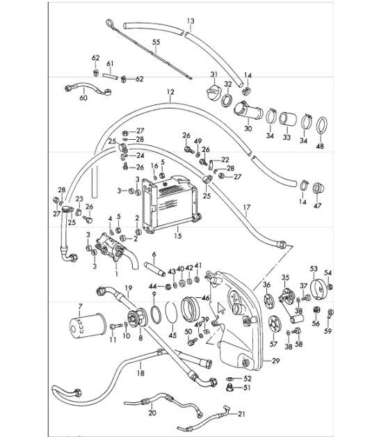 Diagram 104-00 Porsche 997 Carrera 2 3.6L 2005>> Motore