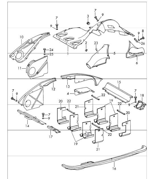 Diagram 105-05 Porsche Boxster S 986 3.2L 1999-02 引擎