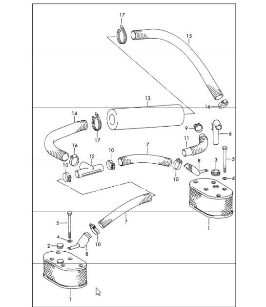 Diagram 106-15 Porsche 991 (911) MK2 2016-2019 Engine