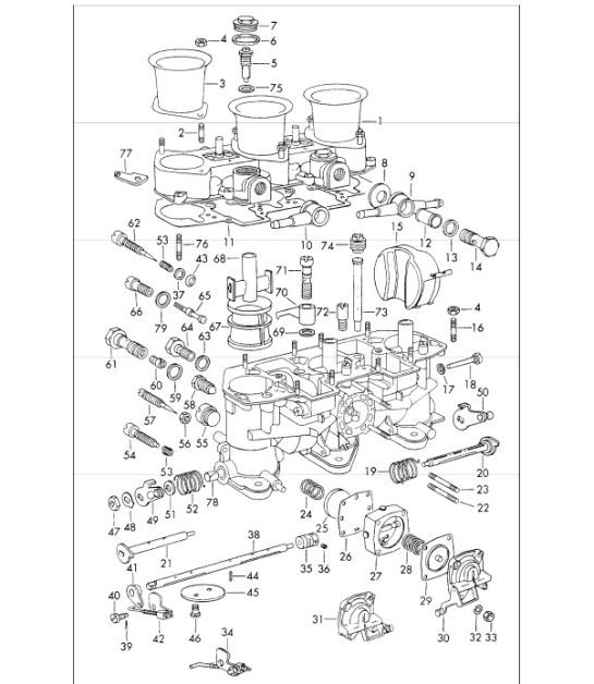Diagram 107-05 Porsche Panamera 970 MK1 (2009-2013) Engine