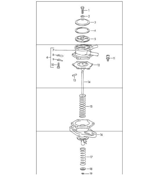 Diagram 201-30 Porsche 996 GT3 MKI 1999-02 Fuel System, Exhaust System