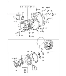 replacement transmission, transmission case, die casting 911  1969 onwards