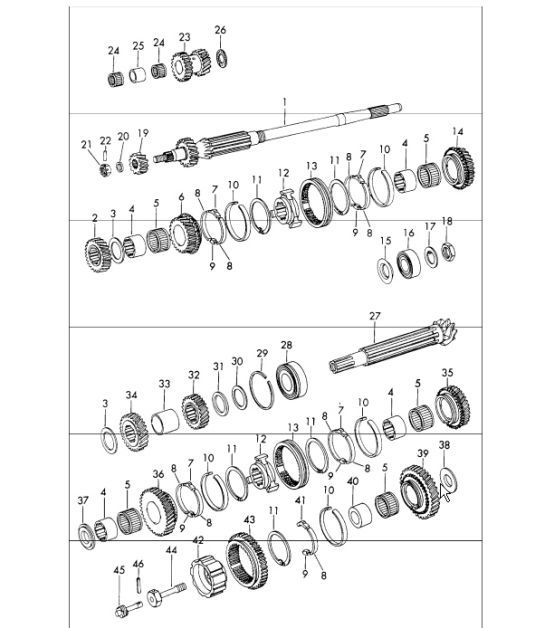 Diagram 303-05 Porsche 997 (911) MK1 2005-2008 Transmission