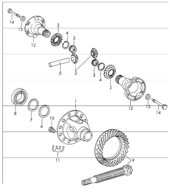 differential sportomatic  911 TU/L/S UPTO 1968