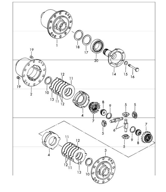 limited-slip differential for die casting housing 911 1969