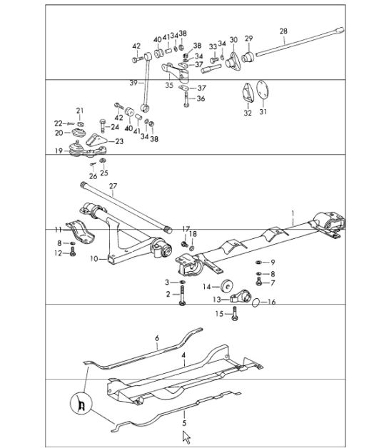 front axle stabiliser for 911 S/TU/L, 911 /L (USA) and 912. 1968