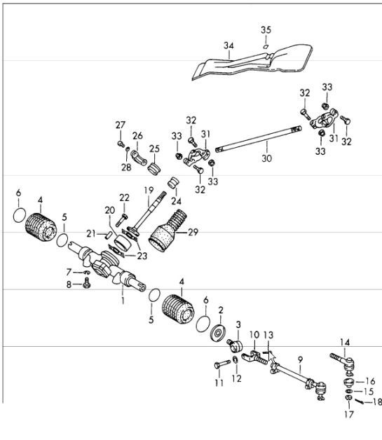 Diagram 403-05 Porsche Macan (95B) MK1 (2014-2018) Front Axle, Steering 