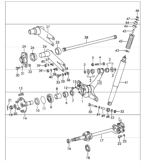 rear axle 911 UPTO 1968