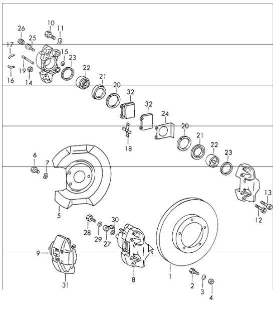 Diagram 602-05 Porsche Cayman 987C/981C（2005-2016 年） 车轮、制动器
