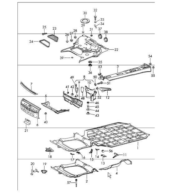 Diagram 801-10 Porsche Cayman 718C (982C) 2017>> Body