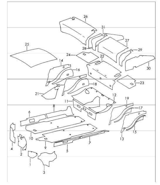 body insulation 911 1965-69