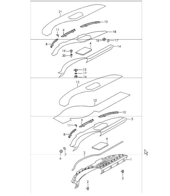 Diagram 809-00 Porsche Macan (95B) MK1 (2014-2018) Body