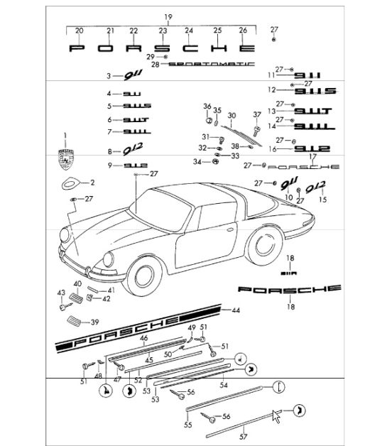 decorative fittings 911 upto 1968