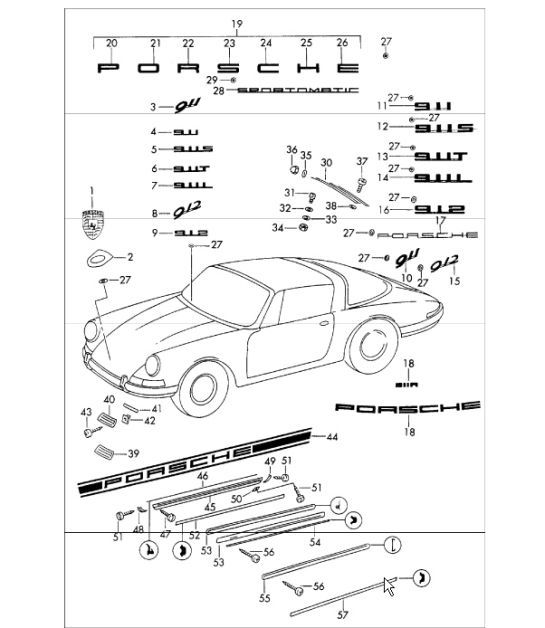 Diagram 810-00 Porsche 964 (911) TURBO 3.3L 1991-93 Carrozzeria