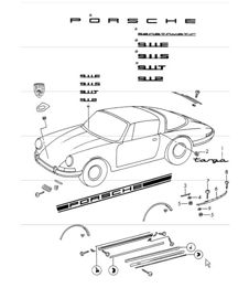 decorative fittings 911 TARGA 1965-69