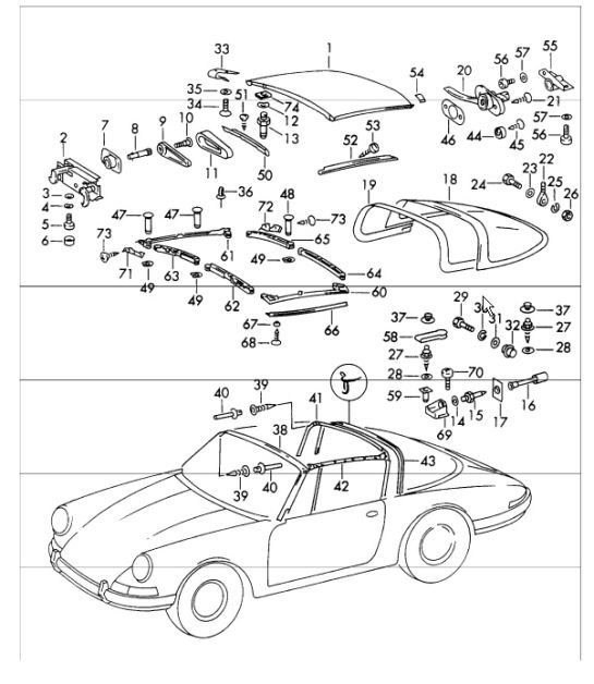 Diagram 811-05 Porsche 996 C2 3.6L 09/01-2005 Carrosserie