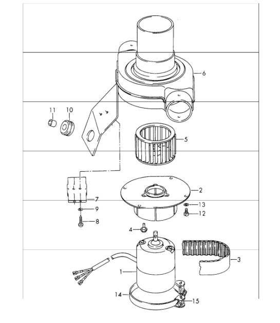 repair material blower for Left-Hand Drive cars 911 upto 1968
