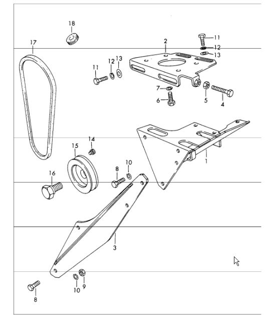 mount, driving mechanism, air conditioner 911 /L/S/TU upto 1968