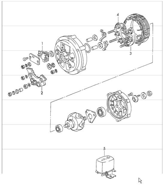 Diagram 901-25 Porsche Macan (95B) MK1 (2014-2018) Electrical equipment