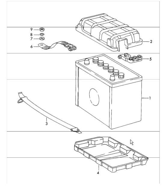 Diagram 902-00 Porsche 9J1.1 Taycan 2020-24 