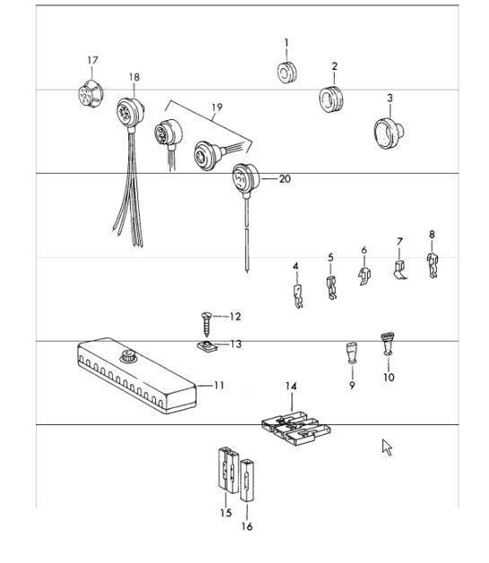 Diagram 902-10 Porsche Cayman 718C (982C) 2017>> Electrical equipment