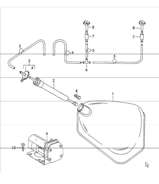 Diagram 904-15 Porsche 914 (1970-1976) Electrical equipment