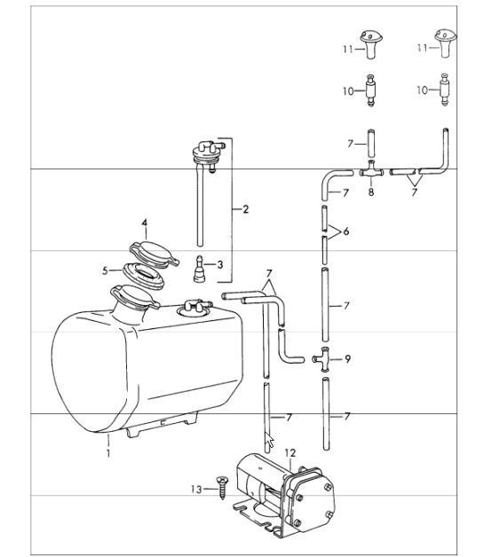 Diagram 904-25 Porsche Macan (95B) MK1 (2014-2018) Electrical equipment